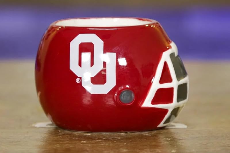 Oklahoma Sooners Mini Ceramic Helmet Caddy - Planter & Organizer