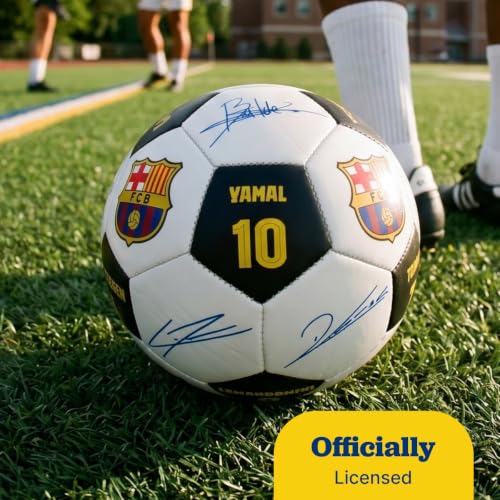 FC Barcelona Soccer Ball Size 5 - Team Signatures Training Football
