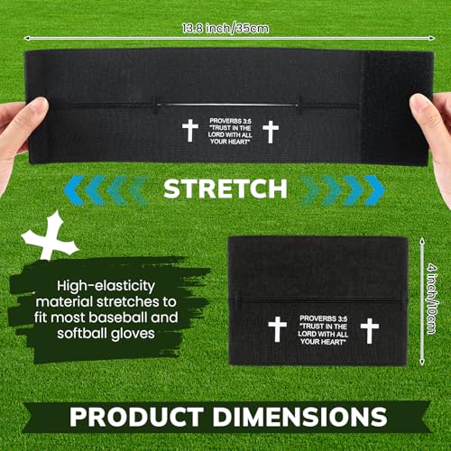 Simgoing Christian Cross Baseball/Softball Glove Wrap - Bible Style
