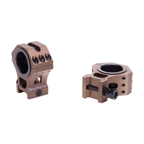 WestHunter Optics Precision 21 mm Picatinny Scope Rings, 1 Inch 30 mm 34 mm Tactical Scope Mount | Brown