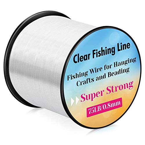 0.8mm Heavy Duty Clear Fishing Line - 656ft Nylon Wire