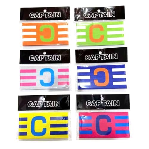6PCS Adjustable Elastic Soccer Captain Armbands for Team Sports