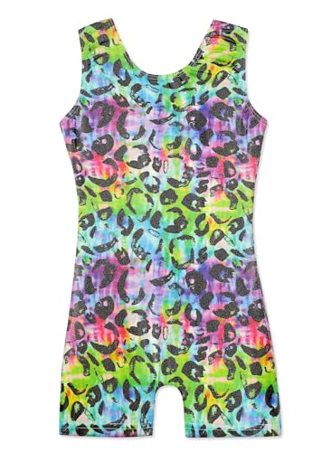 Girls Unicorn Rainbow Gymnastics Leotard with Shorts - 1-10 Years