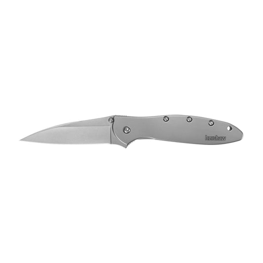 Kershaw Leek Pocket Knife, Matte Gray, 3 Inch Drop Point Blade