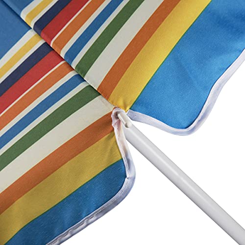 Portable Beach Umbrella 5 Ft UV Sun Shade with Tilt & Carry Case