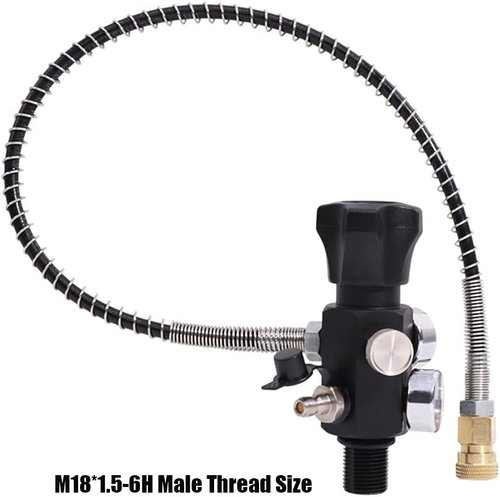 Carbon Fiber Air Tank - 30 Cu Ft | 4500 PSI PCP Paintball Compressed Air System with Regulator Valve