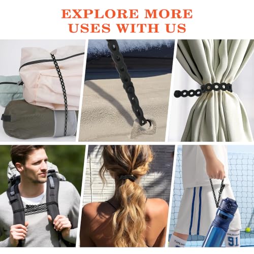Black Modular Straps 9.5" & 18.5" - Multi-Use Gear Organizer, Secure & Stretchable