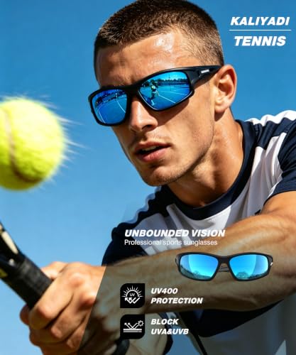 Polarized Sunglasses for Men - UV400 Protection - C04 Black/Ice Blue/Silver