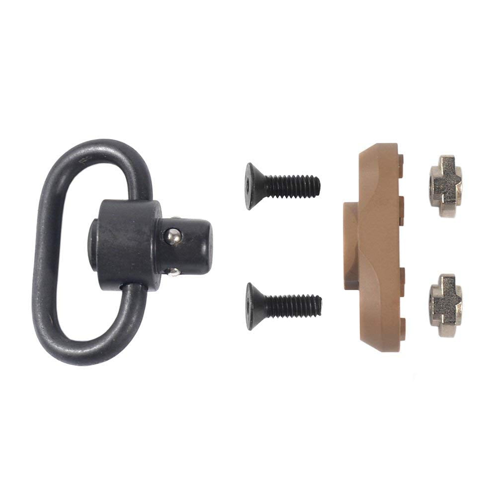 JIALITTE Mount Standard QD Swivel 1.25 Inch Adapter for Mlok Rail System (Sand)