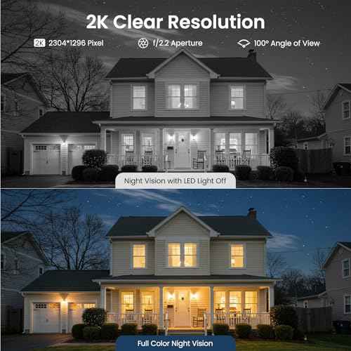 Solar Camera Outdoor Wireless-2K Battery Powered Outside Cameras for Home Security with PIR Motion Detection, Siren Alarm, 2-Way Talk, SD Card&Optional Cloud Storage, Work with Alexa, Y8 1P