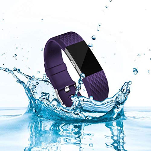Silicone Replacement Bands for Fitbit Charge 2 - Large Black