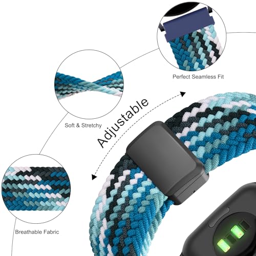 20mm Soft Nylon Replacement Watch Band - Ocean Blue