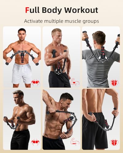 Hydraulic Power Chest Expander - Adjustable Resistance Arm Trainer - Black