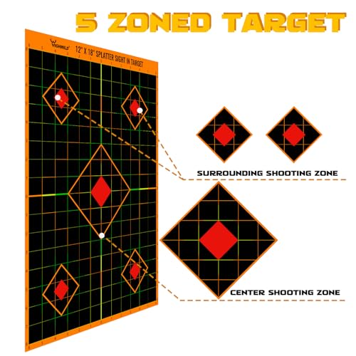 Highwild 25 Pack Splash Target - 12x18 inch Multicolor Splatter Targets