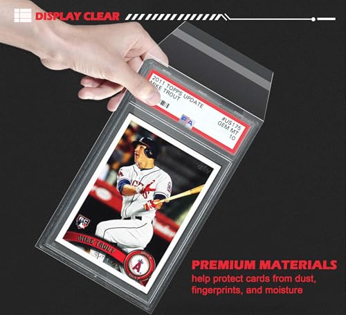 Resealable Graded Card Slab Sleeves for PSA Slabs - 200 Pack Protective Bags