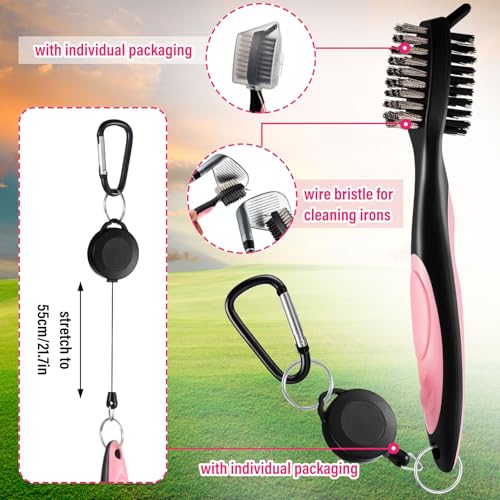Liliful Floral Pink Golf Accessories Set for Women – 12 Pcs Gift Kit