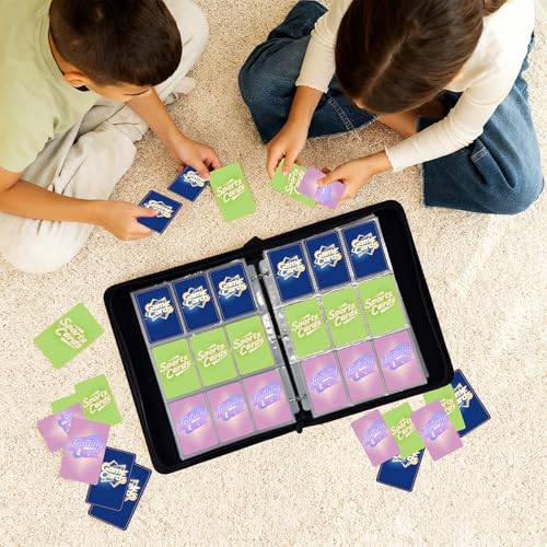 BOMOKS Black 9-Pocket Trading Card Binder Holds 1080 Cards with Removable Sleeves