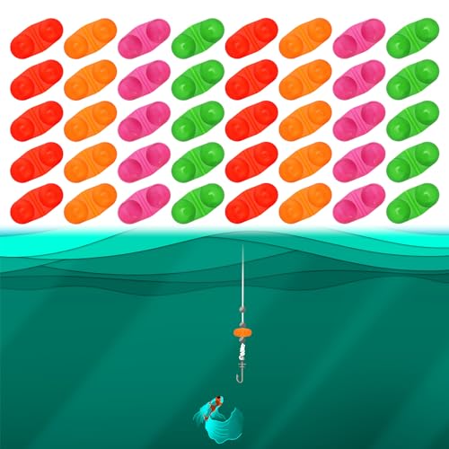 Catfish Rattle Bells - Fishing Attractor with Double Rattles, 40 Pcs in 4 Colors