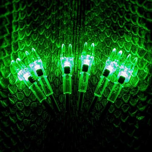 12 Pack Lighted Arrow Nocks with ON/OFF Switch for Archery