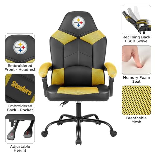 Oversized Office Chair with Memory Foam - Pittsburgh Steelers