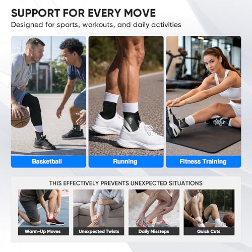 Ankle Brace Compression Support - 2 Pack, Purple