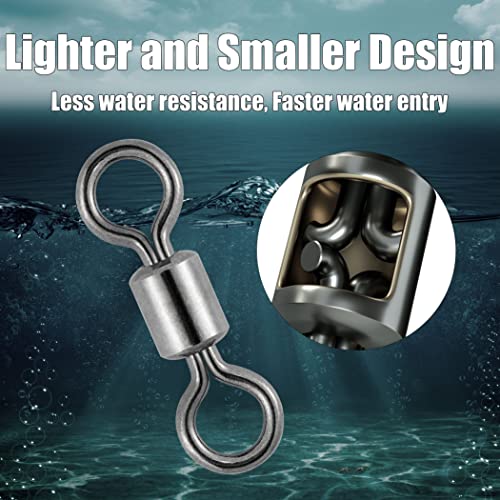 Fishing Micro Swivels - 50 Pack 7mm (20LB) High Strength Connectors