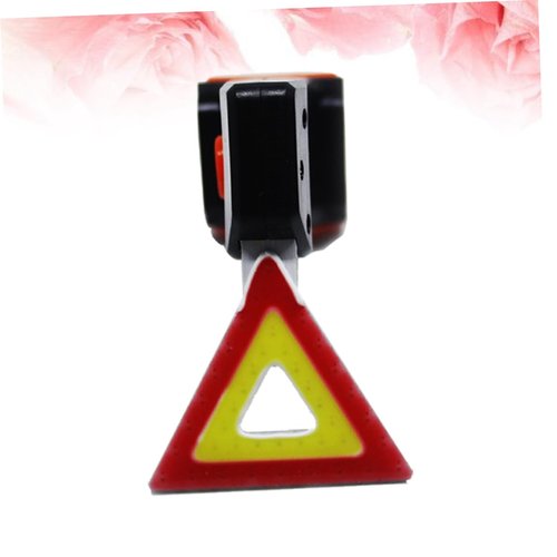SUPVOX USB Rechargeable Bike Taillight with Triangle Warning Sign Shape 5 Light Modes Led Rear Safety Light Ip63 Waterproof Adjustable Strap for Road Cycling
