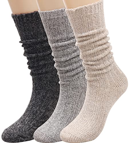 Women's Winter Wool Cable Knit Knee High Boot Socks - 5-10