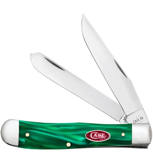 Case XX WR Pocket Knife Trapper Kirinite Green Pearl Item #24410 (10254 SS) Length Close: 4 1/8 inches
