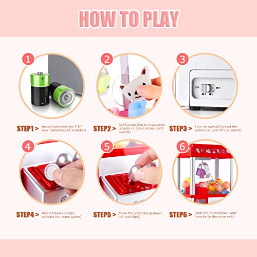 Mini Claw Machine Arcade Game - Candy Grabber Prize Dispenser
