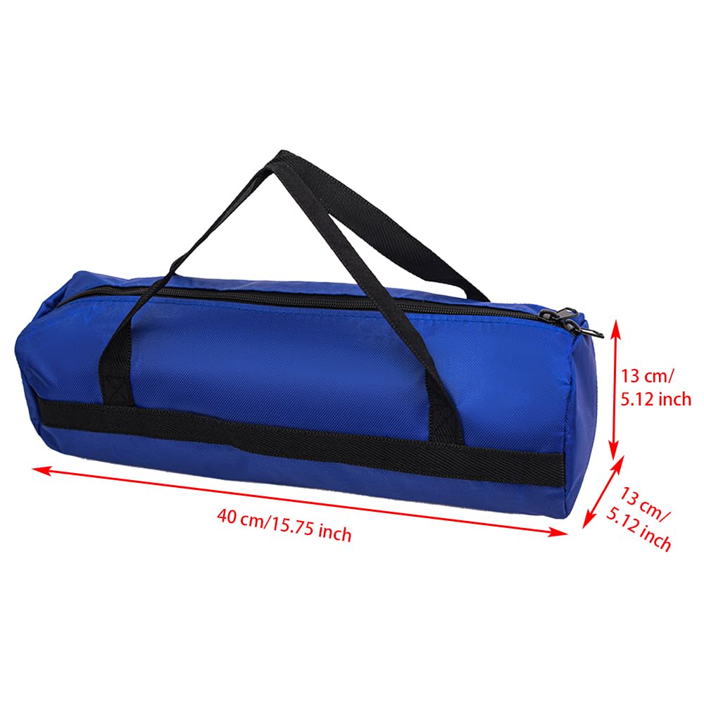 HunterBee 2 pcs Zipper utility waterproof canvas tool organizer bag screws nails bolts pouch nuts heavy duty Multipurpose storage bags Blue+Black