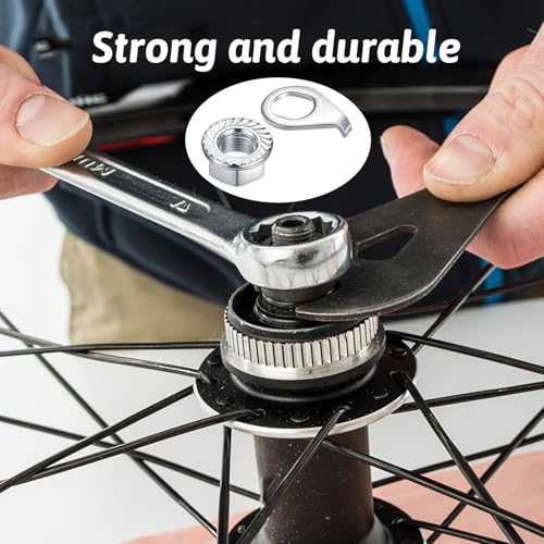 24PCS Bicycle Axle Nut Kit - M8, M9.5, M10 Flanged Washers