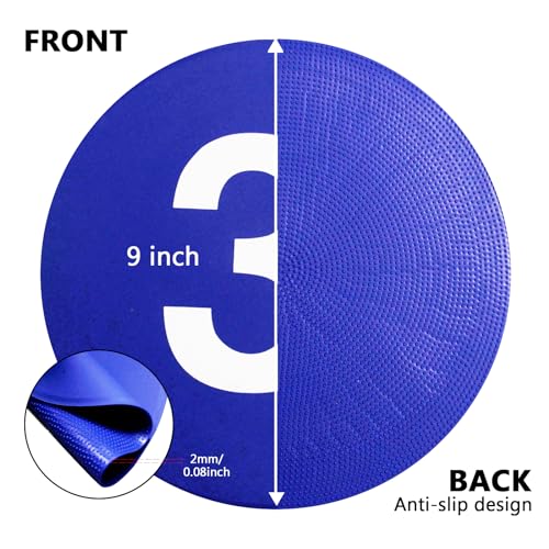 9 Inch Anti-Slip Spot Markers - 10 Waterproof Poly Dots for Training
