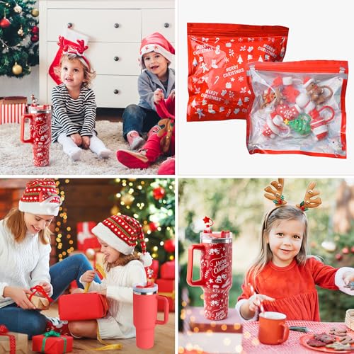 Christmas Silicone Straw Caps - 10mm Reusable Dust-Proof Toppers