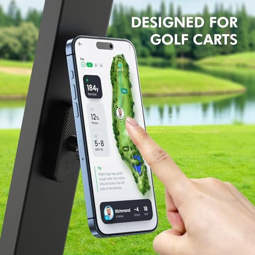 Golf Cart Phone Holder with Magnetic Mount for iPhone & Smartphones