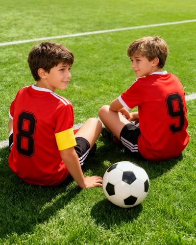 Captain's Armband Set - 6 Colors for Soccer & Rugby - Yellow