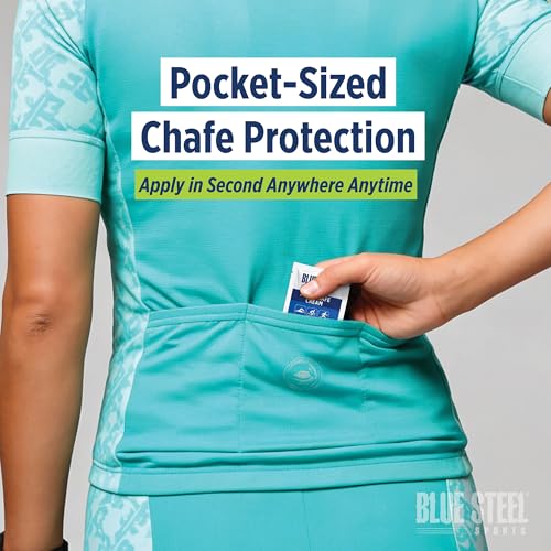 Blue Steel Sports Anti-Chafe Cream Singles 10 Pack for Runners & Cyclists