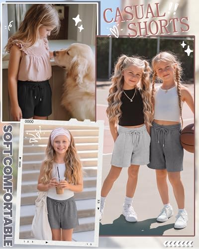 Girl's Elastic Waist Athletic Shorts - 3 Pack