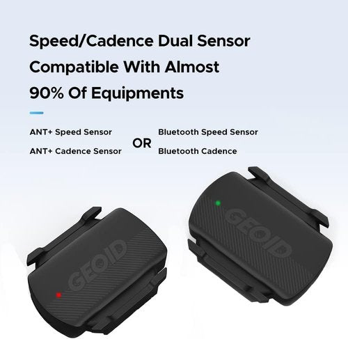 GEOID CS600 Cadence/Speed Sensor - Wireless ANT+/Bluetooth Bicycle RPM Sensor for iOS/Android