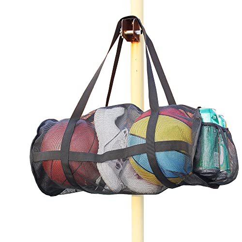 Yocoolfun Large Mesh Basketball Duffel Bag with Shoulder Strap for Sports Gear