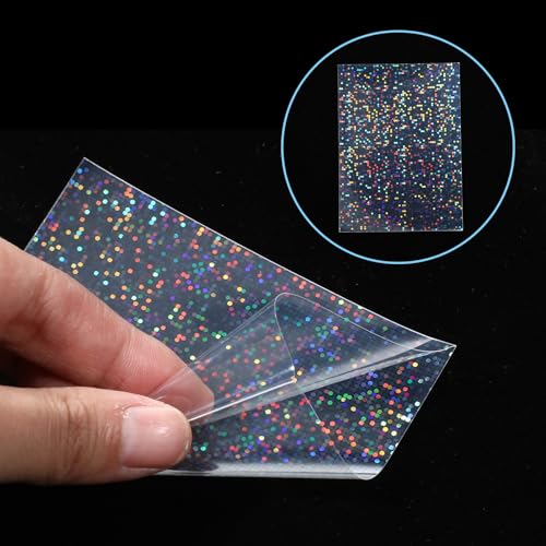 100 Holographic Card Sleeves - Starry Design, 65x90mm
