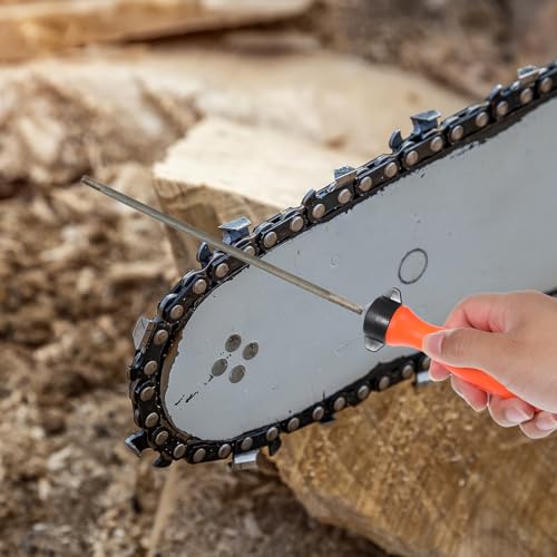 2 Pack Round File Handle with Ajustable Tightening Nut, File Cutting Tool Files Round Handle Replacement Accessories Plastic Nylon Handles for Chainsaw Files Diameter 4mm-5mm 0.2 Inch Hole Saw Chain