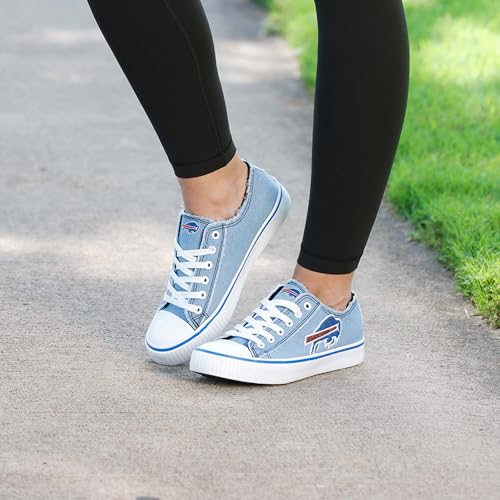 Buffalo Bills Denim Low Top Canvas Sneakers for Women