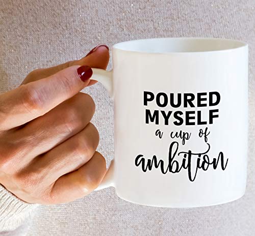 Retreez 11oz Ceramic Coffee Mug - Ambition Entrepreneur Quote, Dishwasher & Microwave Safe
