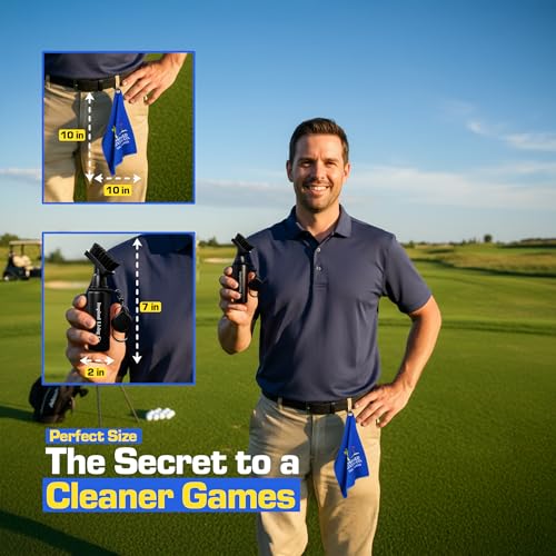 Golf Club Cleaner Kit - Premium Brush with Groove Cleaner & Towel
