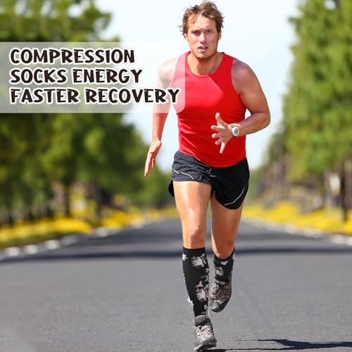 Scenicamp Large-X-Large Compression Socks for Men Women Knee High