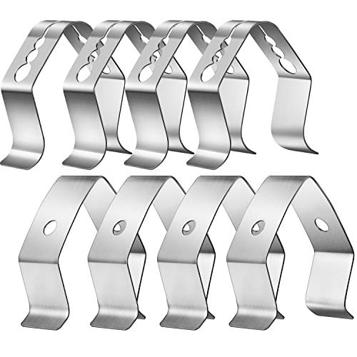 8-Pack Meat Grill Thermometer Probe Holder Clips - 2 Designs