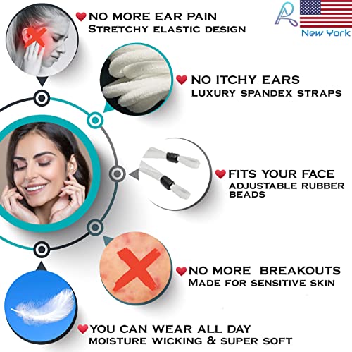 Reusable Strawberry Face Mask - Washable, Adjustable Ear Straps