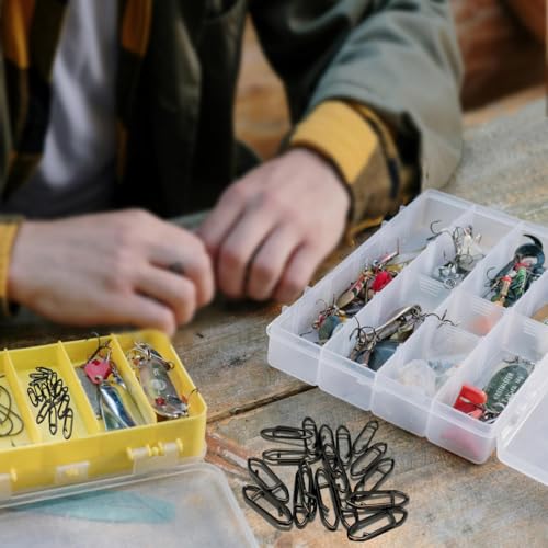 50 Pack Stainless Steel Fishing Speed Clips - 18mm Quick Change Lure Snaps