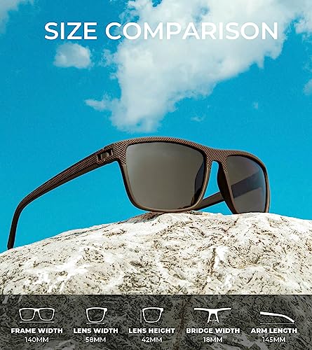 Polarized Sunglasses for Men - UV Protection for Driving & Fishing